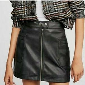Free People leather skirt